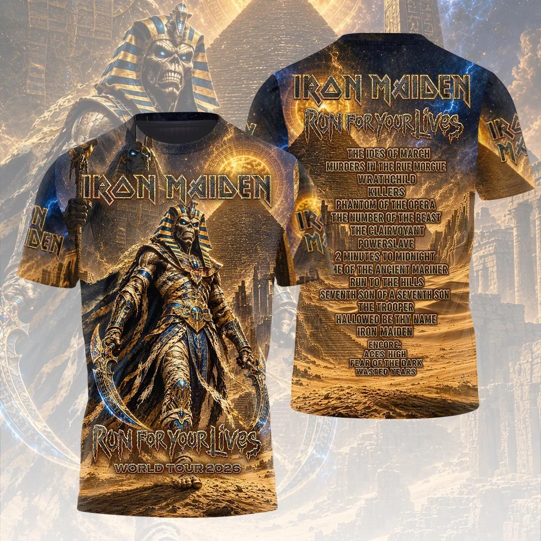 Iron Maiden 2026 World Tour 3D Apparel - HOATT21603