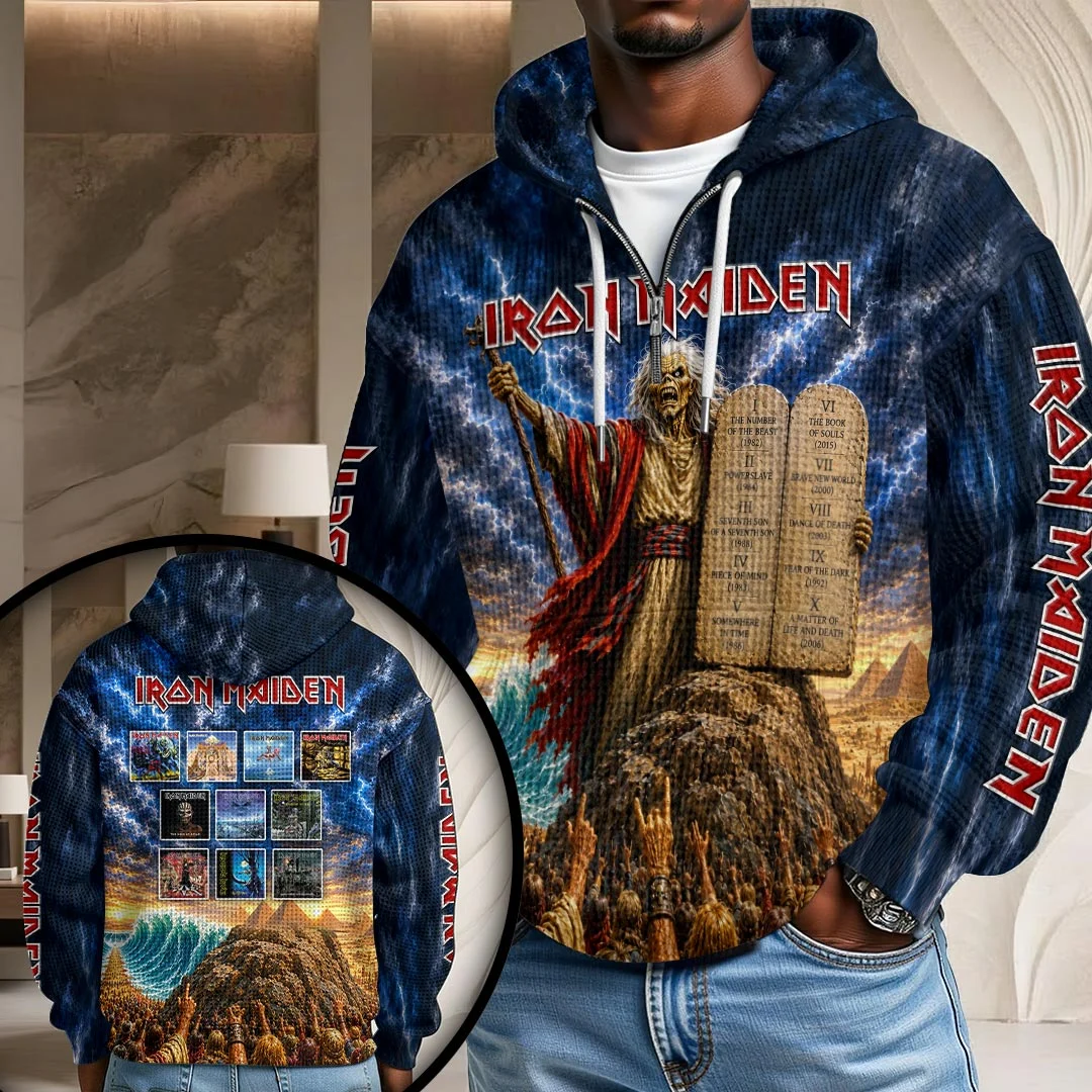Iron Maiden 3D Unisex Waffle Hoodie - HOATT21453