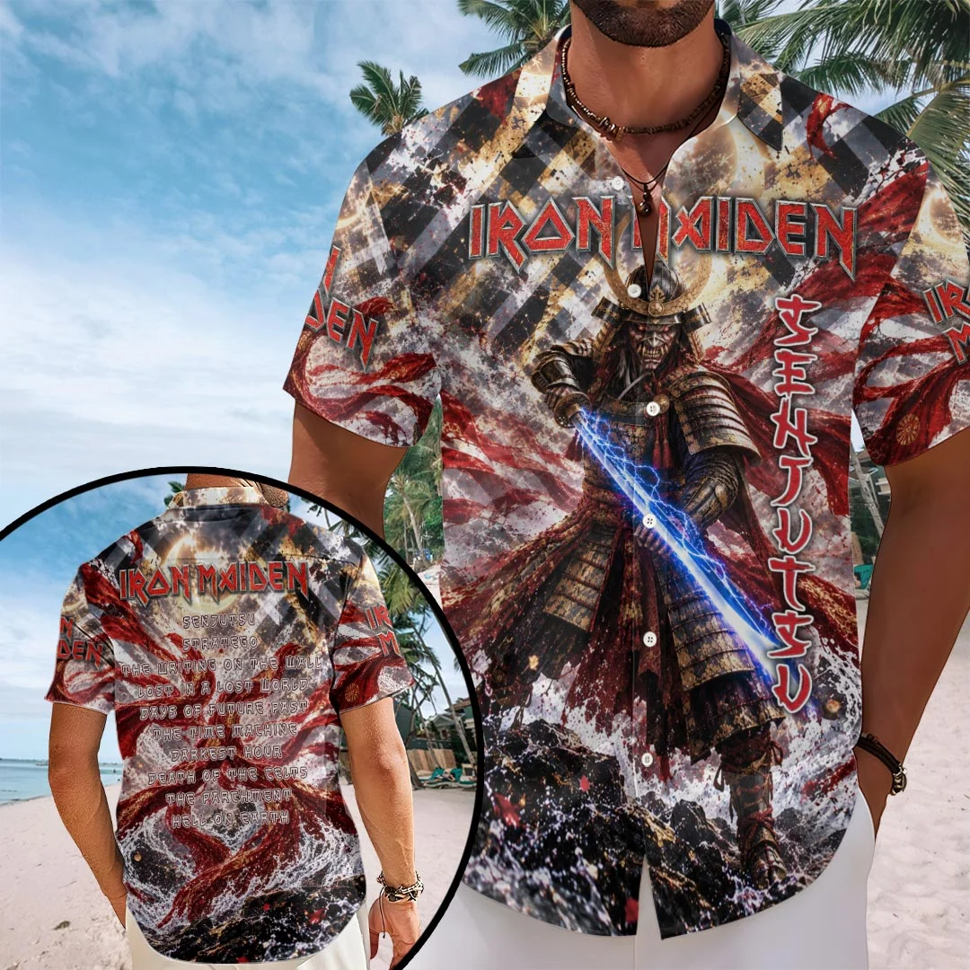 Iron Maiden Short Sleeve Button-Down Shirt - HOATT21693