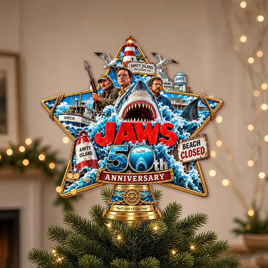 Jaws 50th Anniversary Christmas Tree Topper - HOATT21483