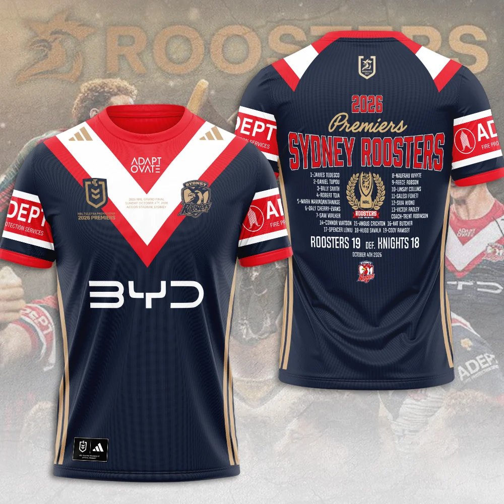 Sydney Roosters 2026 NRL Premiers 3D Apparel - MAITM15301