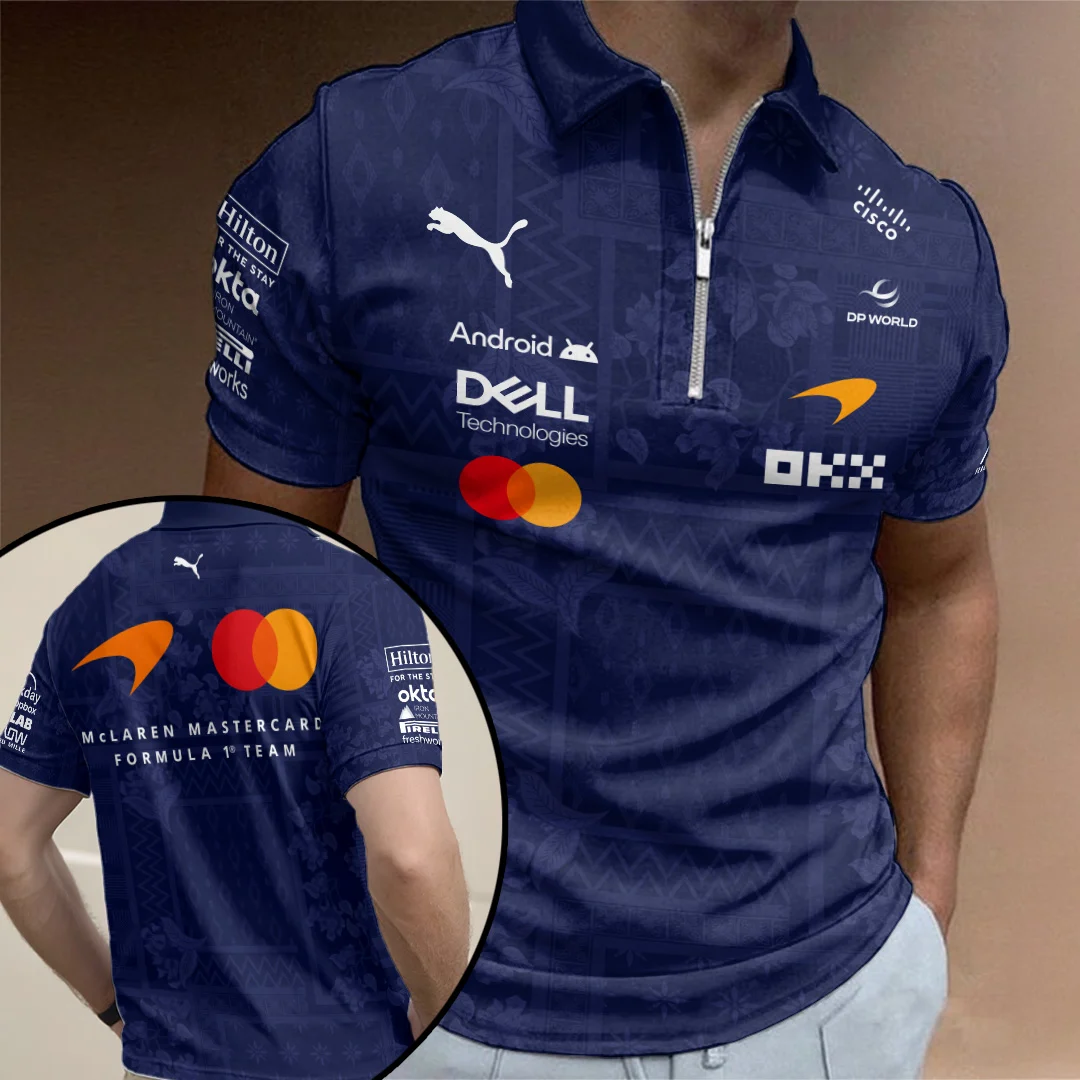 McLaren 2026 Singapore Zip Polo Shirt - TANTN25998