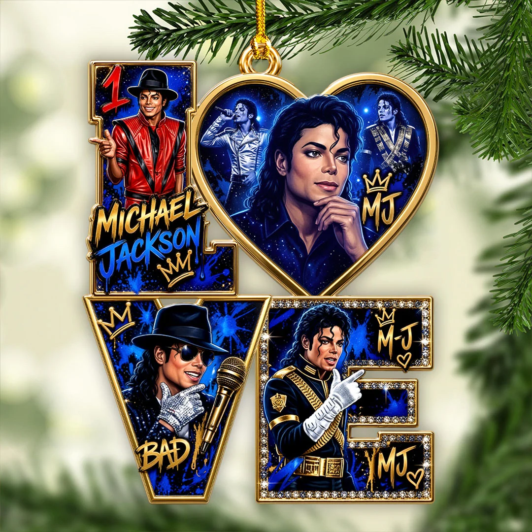 Michael Jackson Custom Shape 2-side Printed Acrylic Ornament - HOATT21676