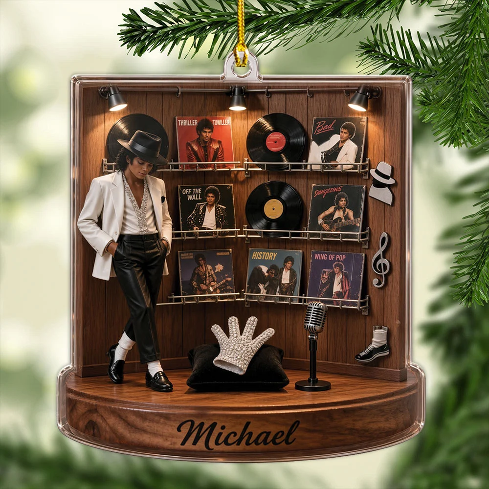 Michael Jackson Custom Shape 2-side Printed Acrylic Ornament - MAITM15372
