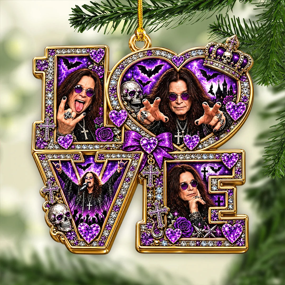 Ozzy Osbourne Custom Shape 2-side Printed Acrylic Ornament - HOATT21670