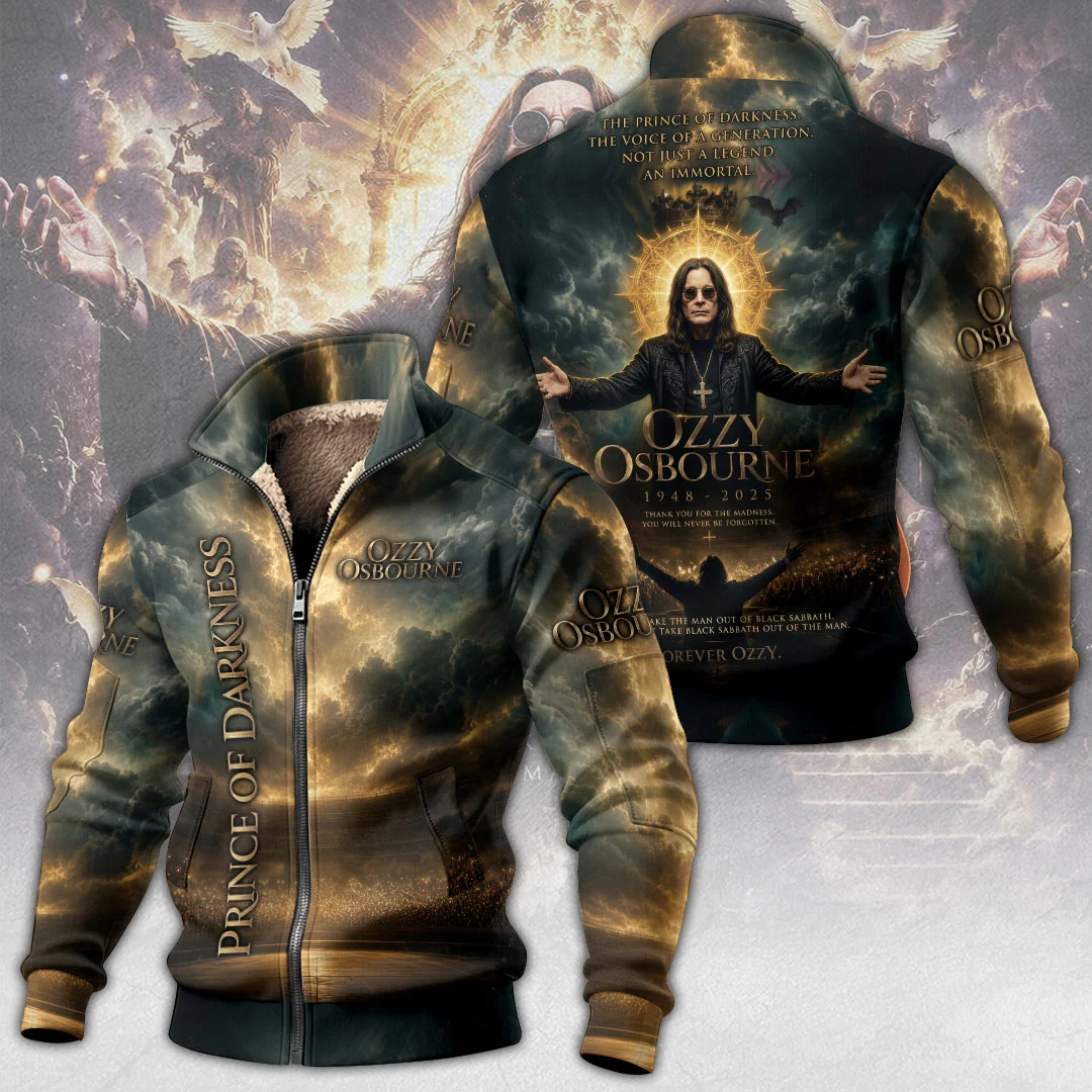 Ozzy Osbourne Thick Knit Fleece Jacket - TMTHU9700