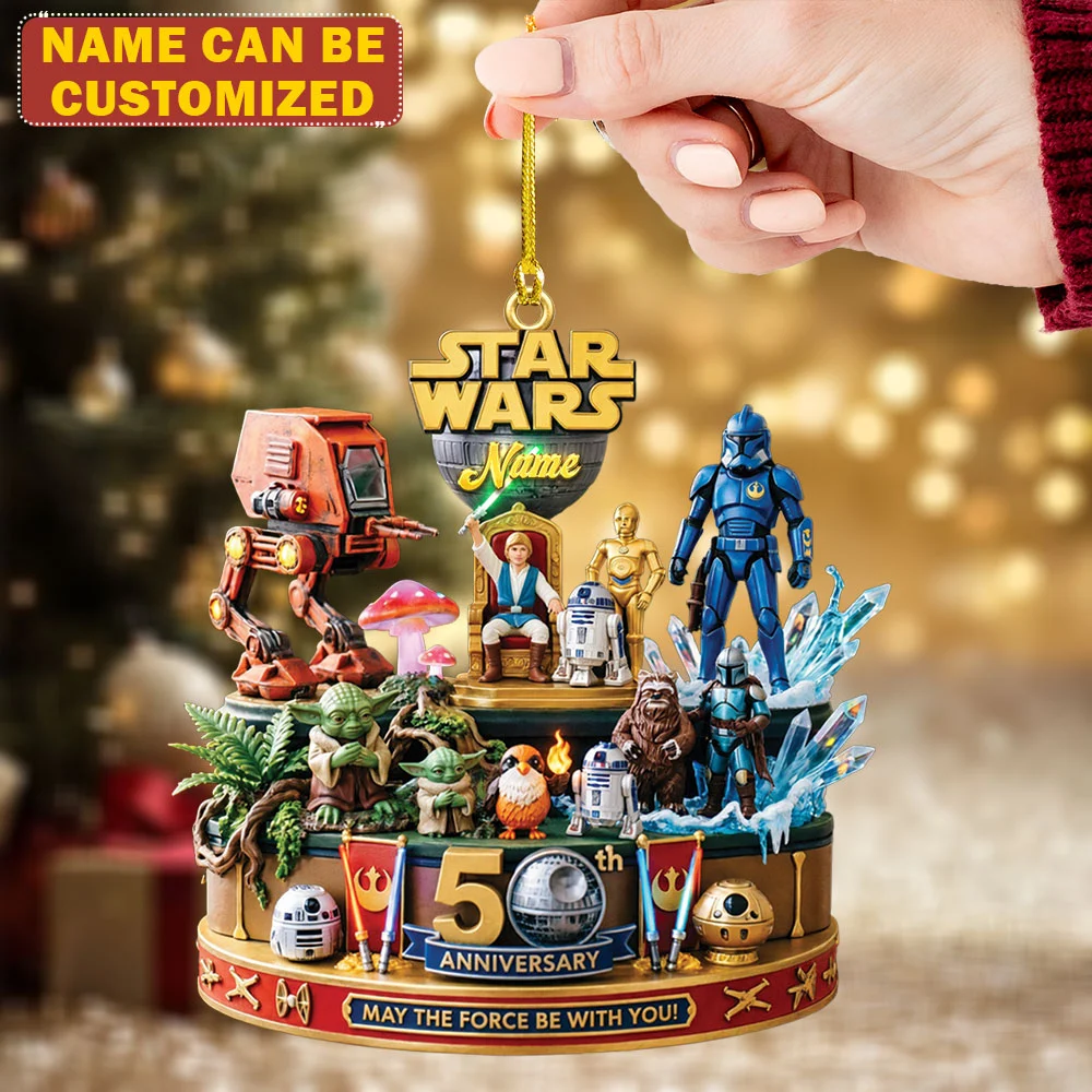 Personalized Star Wars 50th Anniversary Custom Shape 2-side Printed Acrylic Ornament - TMTHU9922