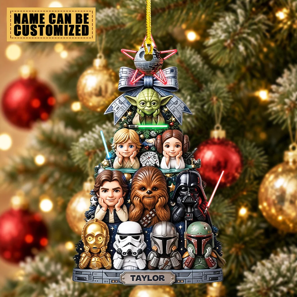 Personalized Star Wars Custom Shape 2-side Printed Acrylic Ornament - TMTHU10038
