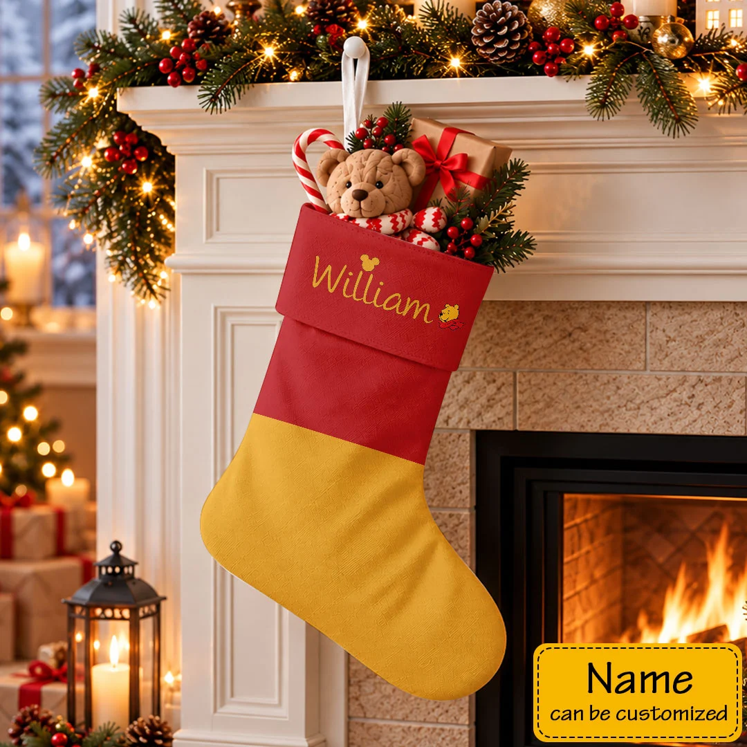 Personalized Winnie-the-Pooh Christmas Stocking - HOATT26709