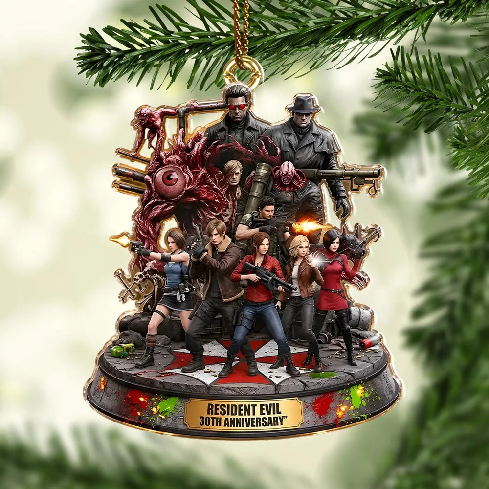 Resident Evil 30th Anniversary Custom Shape 2-side Printed Acrylic Ornament - HOATT26853