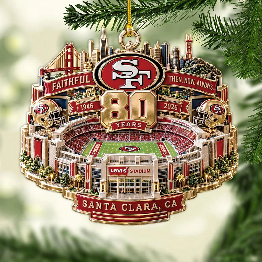 San Francisco 49ers 80th Anniversary Custom Shape 1-side Printed Acrylic Ornament - MAITM15427