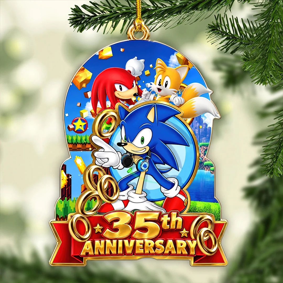 Sonic the Hedgehog 35th Anniversary Custom Shape 2-side Printed Acrylic Ornament - HOATT26854
