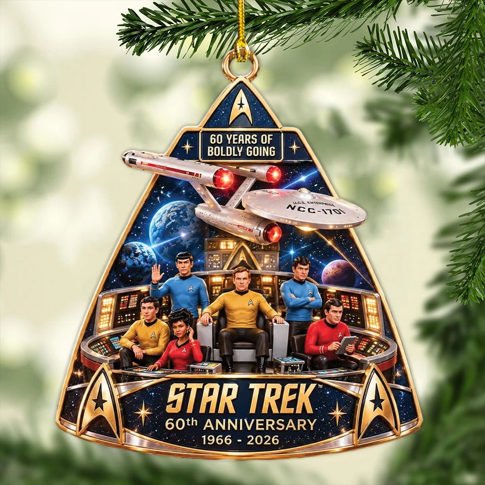 Star Trek 60th Anniversary Custom Shape 2-side Printed Acrylic Ornament - MAITM15281