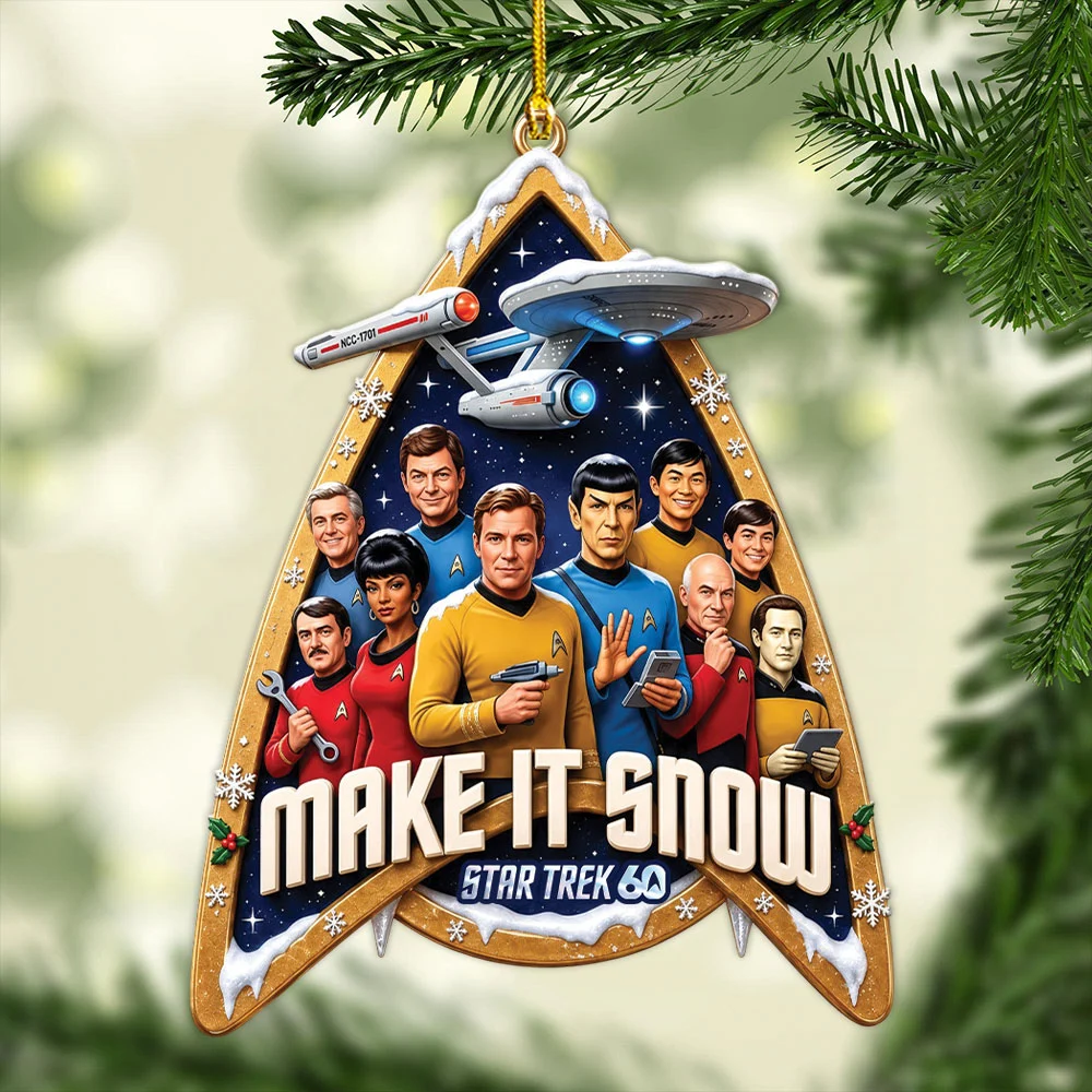 Star Trek 60th Anniversary Custom Shape 2-side Printed Acrylic Ornament - MAITM15331