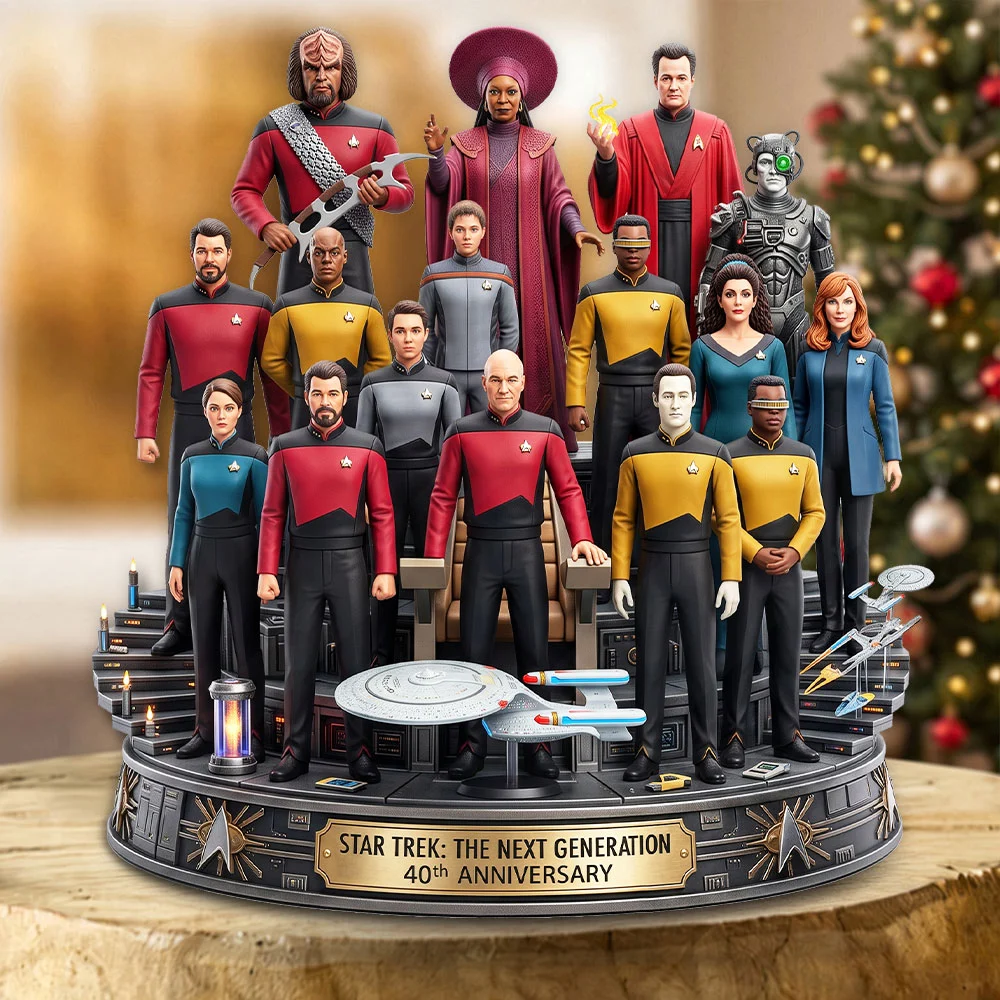 Star Trek: The Next Generation 40th Anniversary 2027 Custom Shape Acrylic Plaque - TMTHU10052