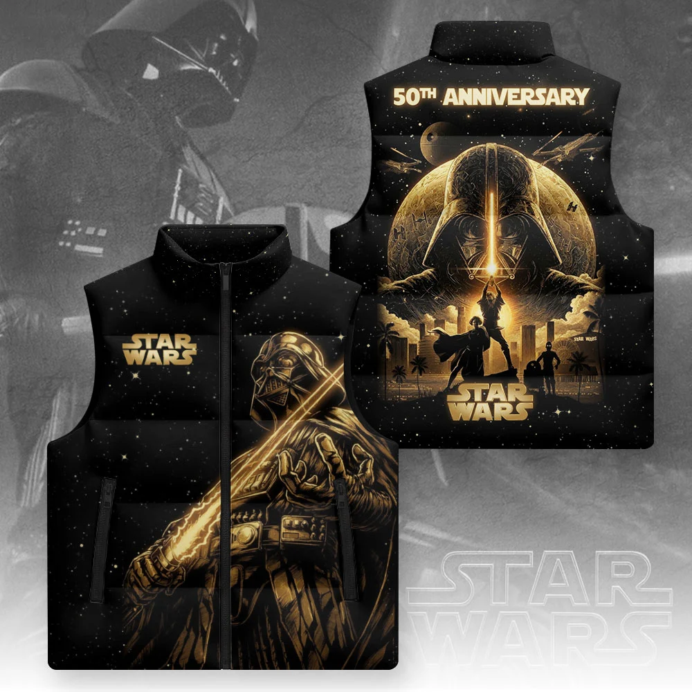Star Wars 50th Anniversary 3D Sleeveless Down Jacket - TMTHU8938