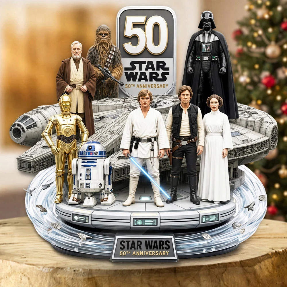 Star Wars 50th Anniversary Custom Shape Acrylic Plaque - TMTHU10154