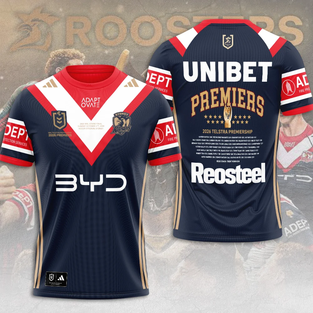 Sydney Roosters 2026 NRL Premiers 3D Apparel - MAITM15300
