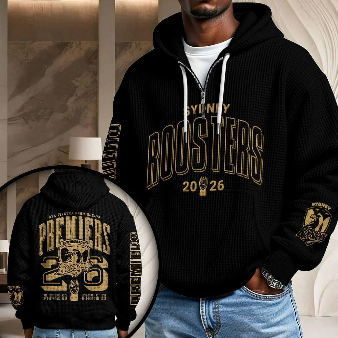 Sydney Roosters 2026 NRL Premiers 3D Unisex Waffle Hoodie - MAITM15304