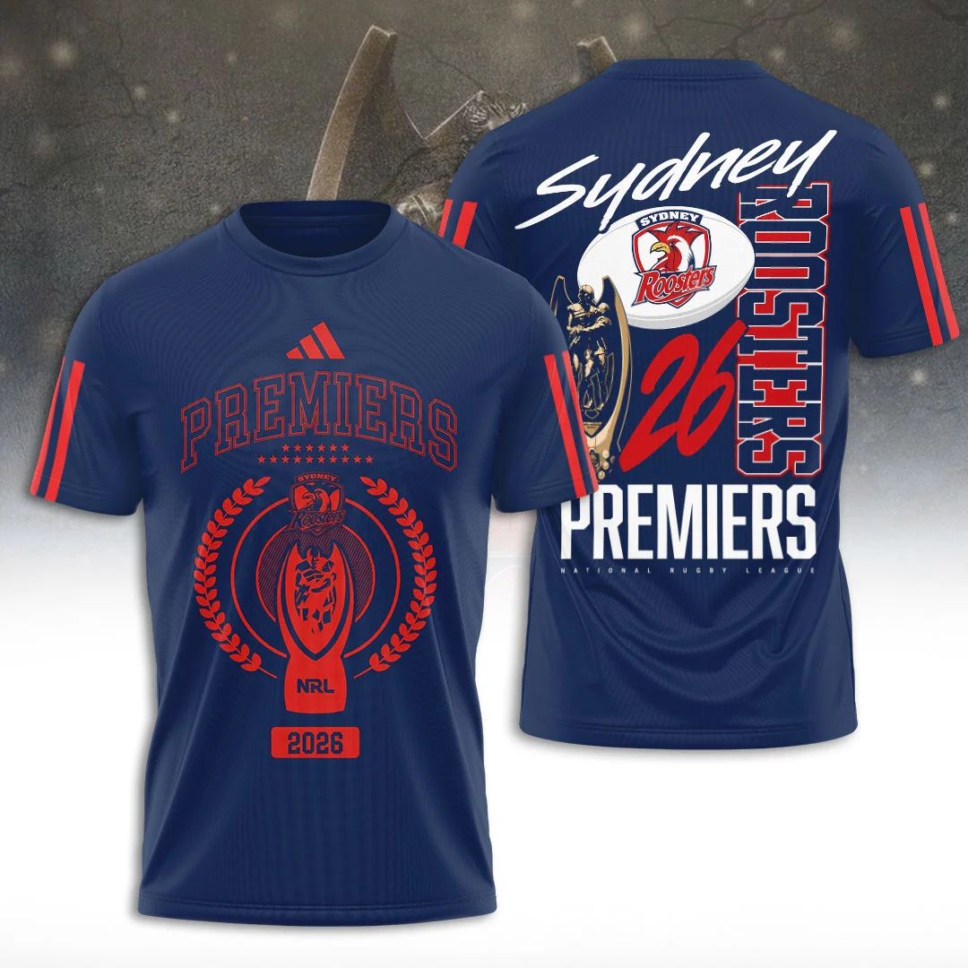Sydney Roosters 2026 NRL Premiers 3D Apparel - TANTN26176