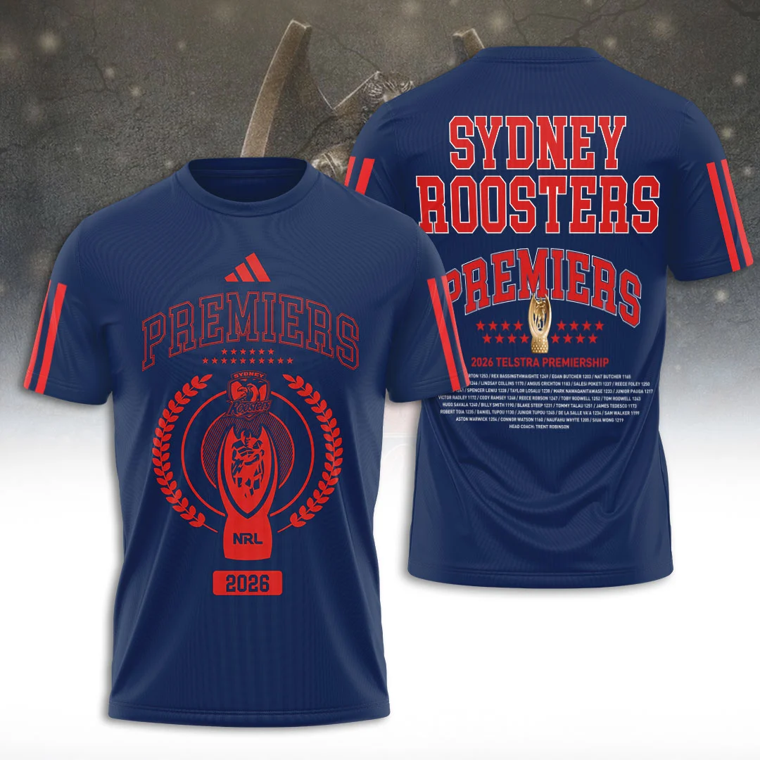 Sydney Roosters 2026 NRL Premiers 3D Apparel - TANTN26177