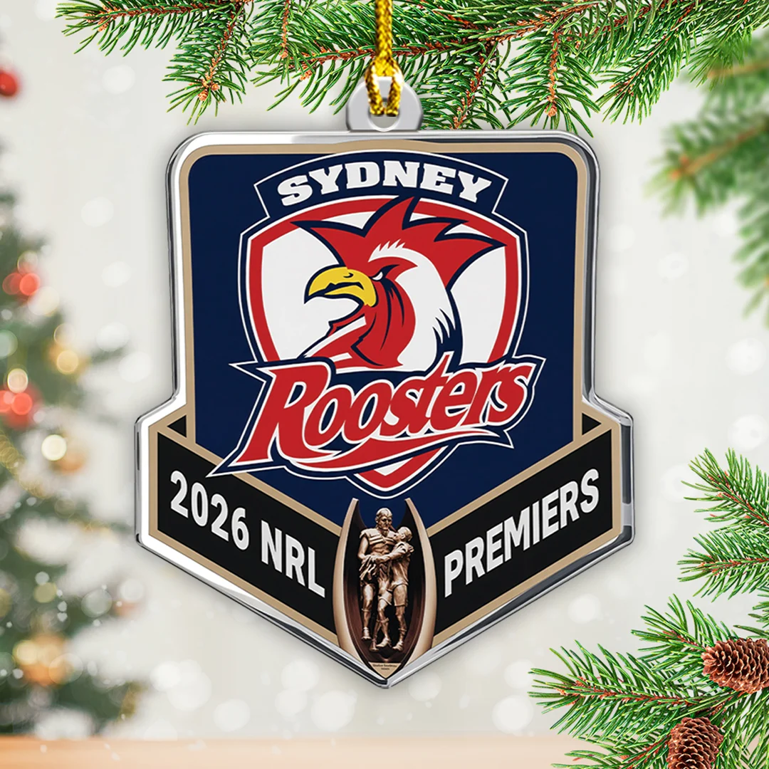 Sydney Roosters 2026 NRL Premiers Custom Shape 2-side Printed Acrylic Ornament - TANTN25883