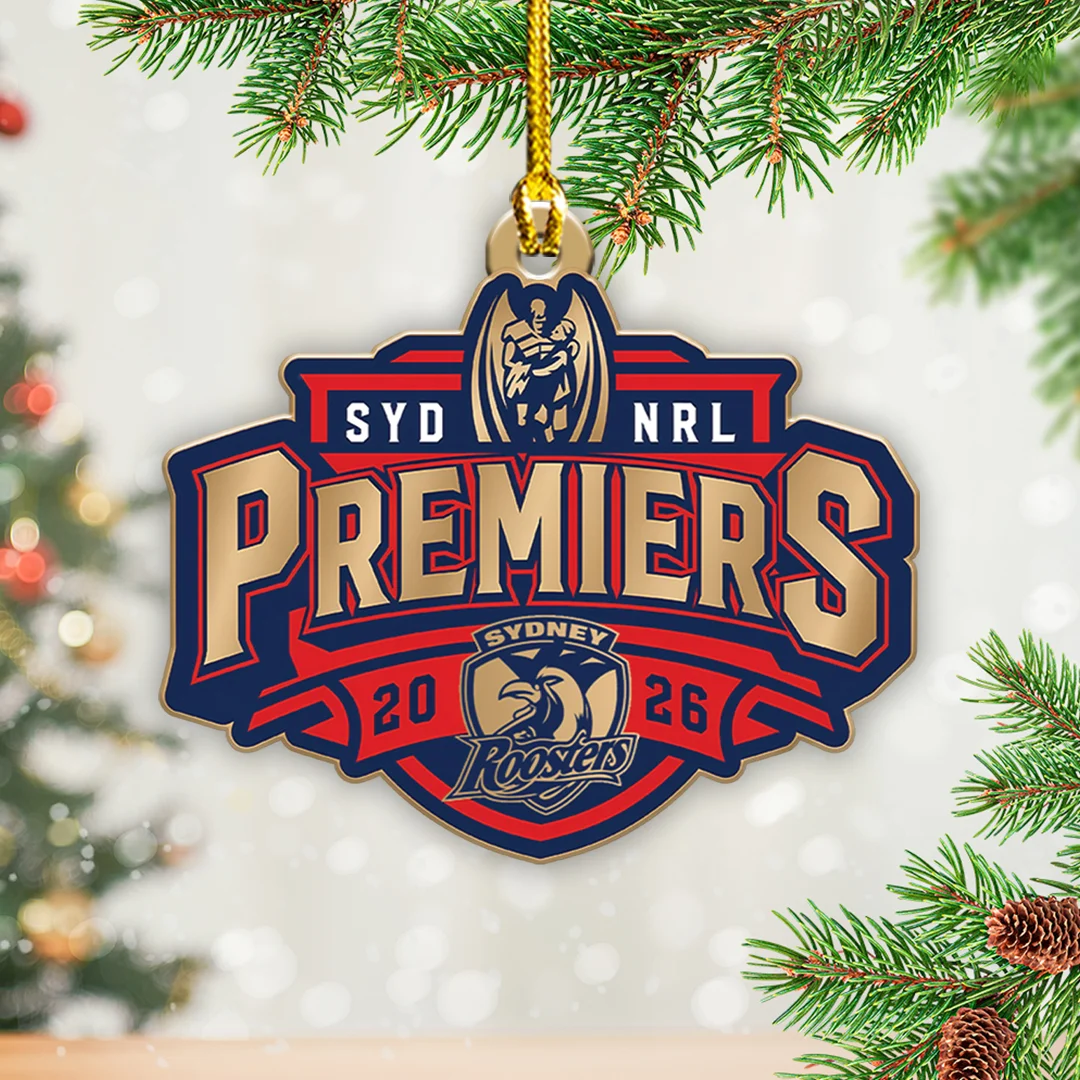 Sydney Roosters 2026 NRL Premiers Custom Shape 2-side Printed Acrylic Ornament - TANTN25951