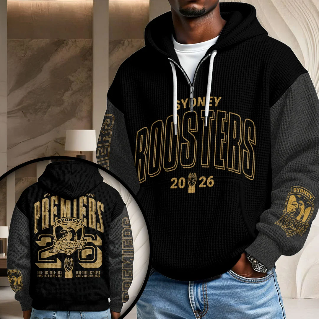 Sydney Roosters 2026 NRL Premiers 3D Unisex Waffle Hoodie - TANTN25932