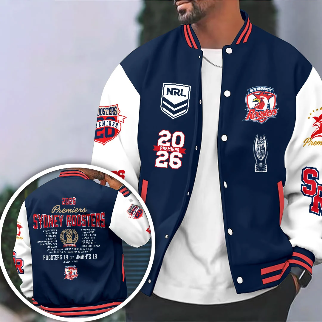 Sydney Roosters 2026 Premiers Varsity Jacket - HOATT21444
