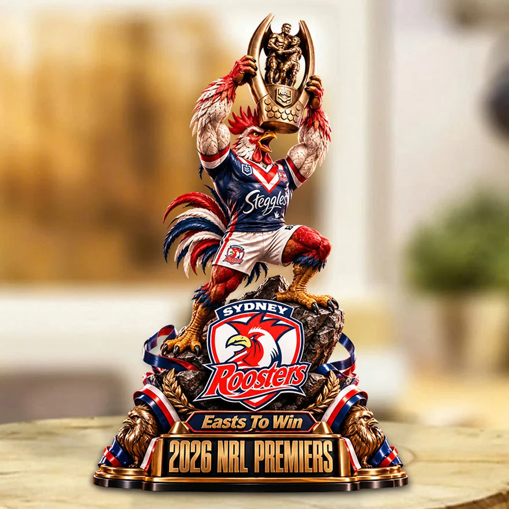 Sydney Roosters 2026 NRL Premiers Custom Shape Acrylic Plaque - TANTN25960