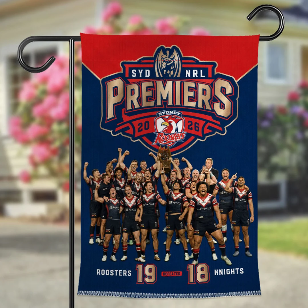 Sydney Roosters 2026 NRL Premiers Double-side Garden Flag - TANTN26030