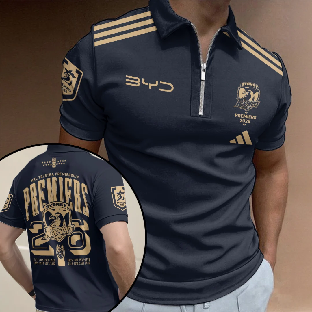 Sydney Roosters 2026 NRL Premiers Zip Polo Shirt - TANTN25931