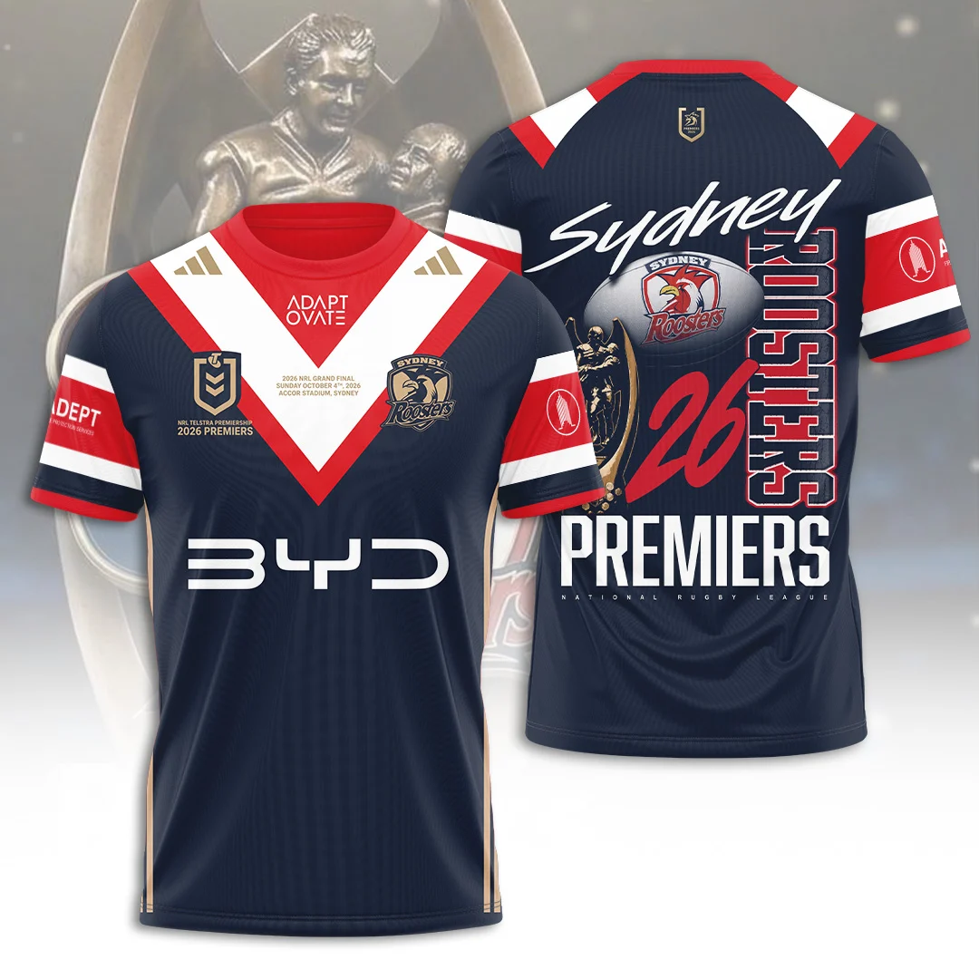 Sydney Roosters 2026 NRL Premiers 3D Apparel - TANTN25956