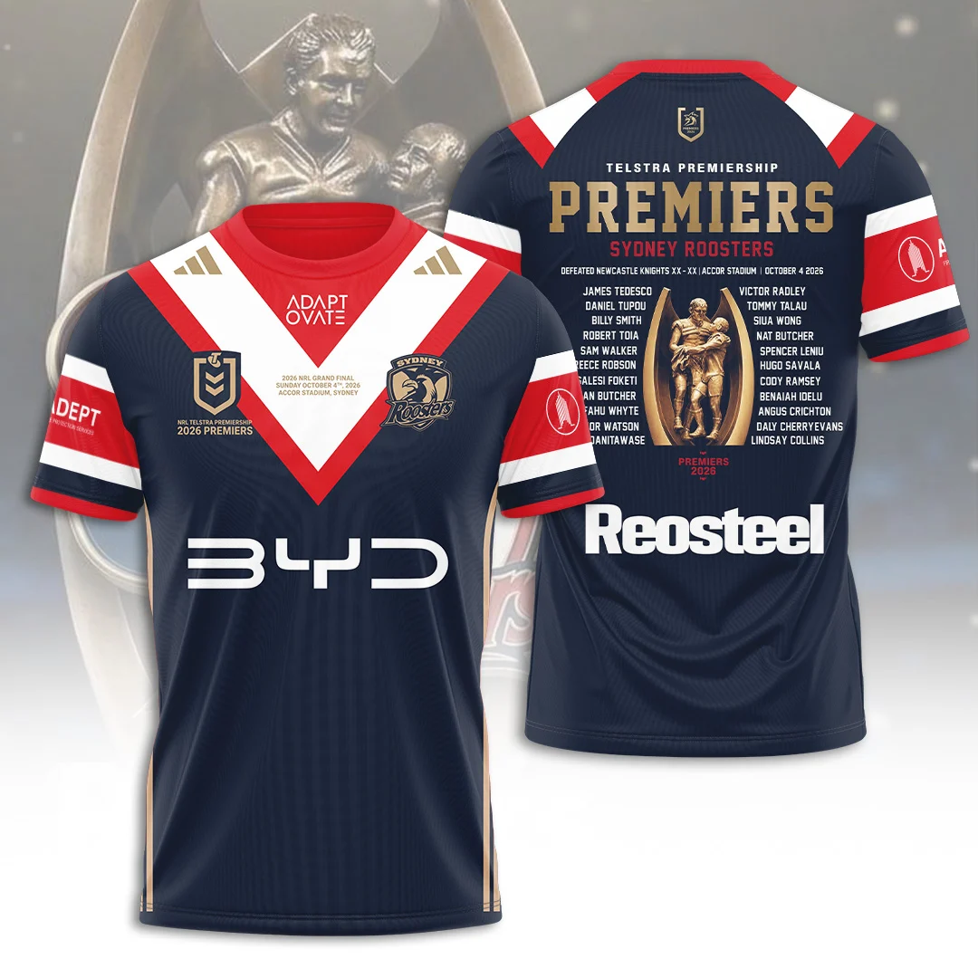 Sydney Roosters 2026 NRL Premiers 3D Apparel - TANTN25971