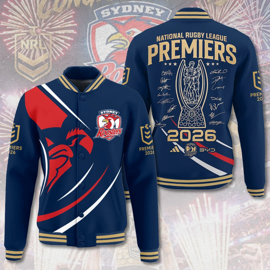 Sydney Roosters 2026 Premiers Varsity Jacket - TMTHU9782