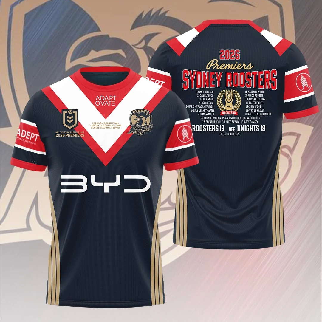 Sydney Roosters 2026 Premiers 3D Apparel - HOATT21445