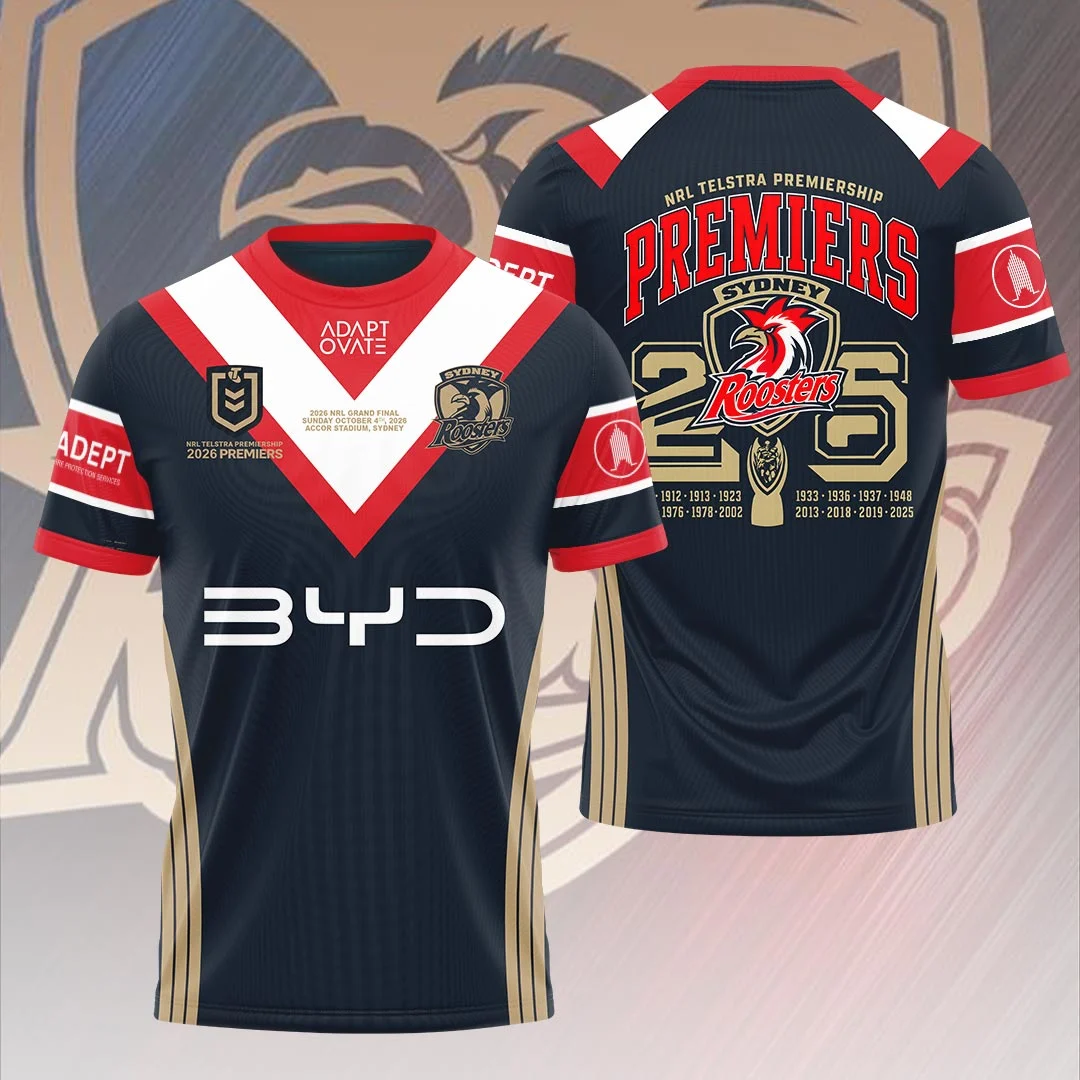 Sydney Roosters 2026 Premiers 3D Apparel - HOATT21446