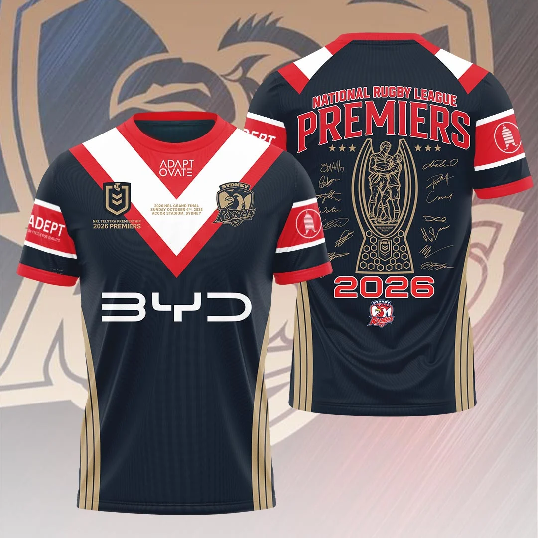 Sydney Roosters 2026 Premiers 3D Apparel - HOATT21449
