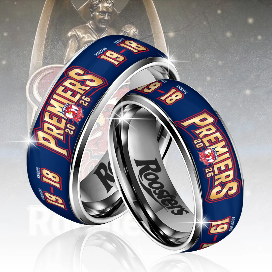 Sydney Roosters 2026 NRL Premiers Custom Alloy Ring - TANTN25945