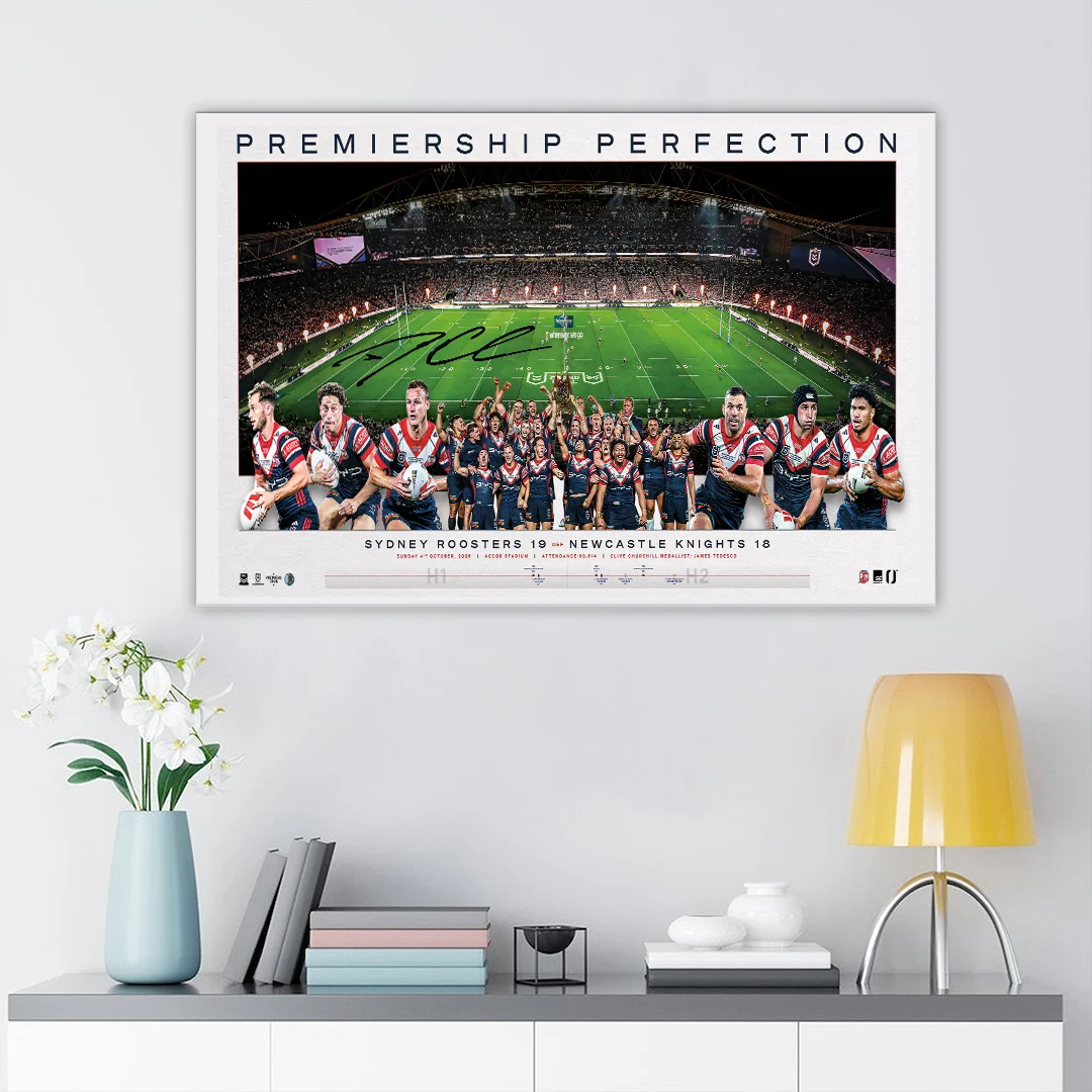 Sydney Roosters 2026 NRL Premiers Canvas With Inner Frame - TANTN25946