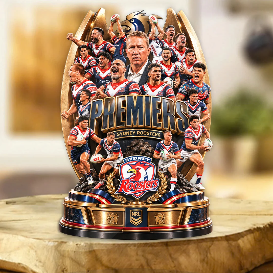Sydney Roosters 2026 NRL Premiers Custom Shape Acrylic Plaque - TANTN25961
