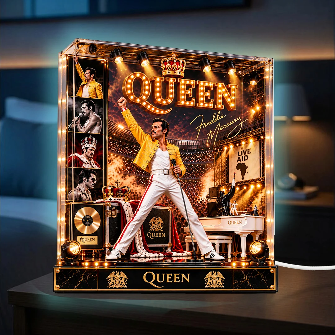 Freddie Mercury Custom Shape Acrylic Light Box - TANTN25984
