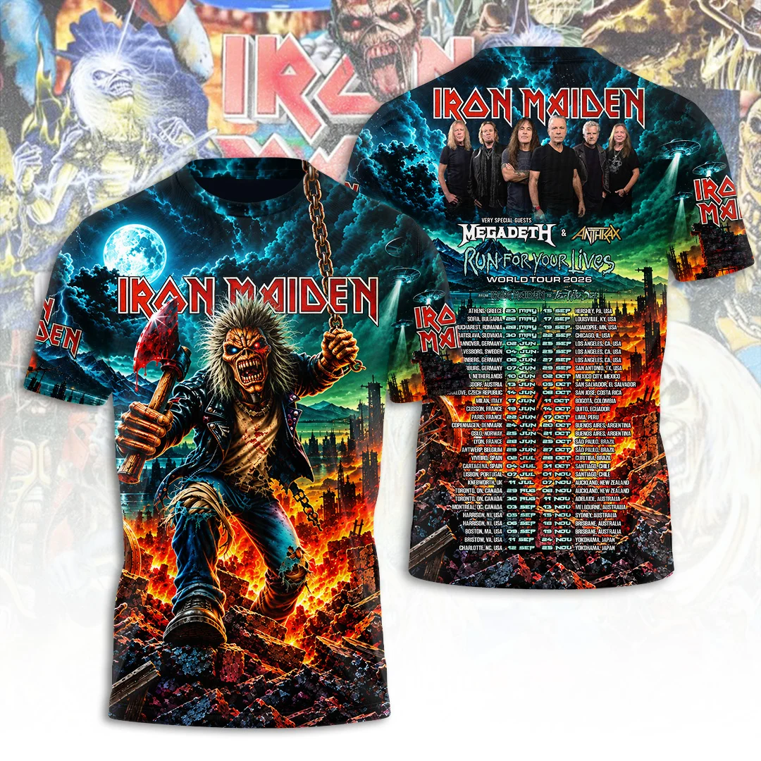 Iron Maiden Tour 2026 3D Apparel - TANTN26027