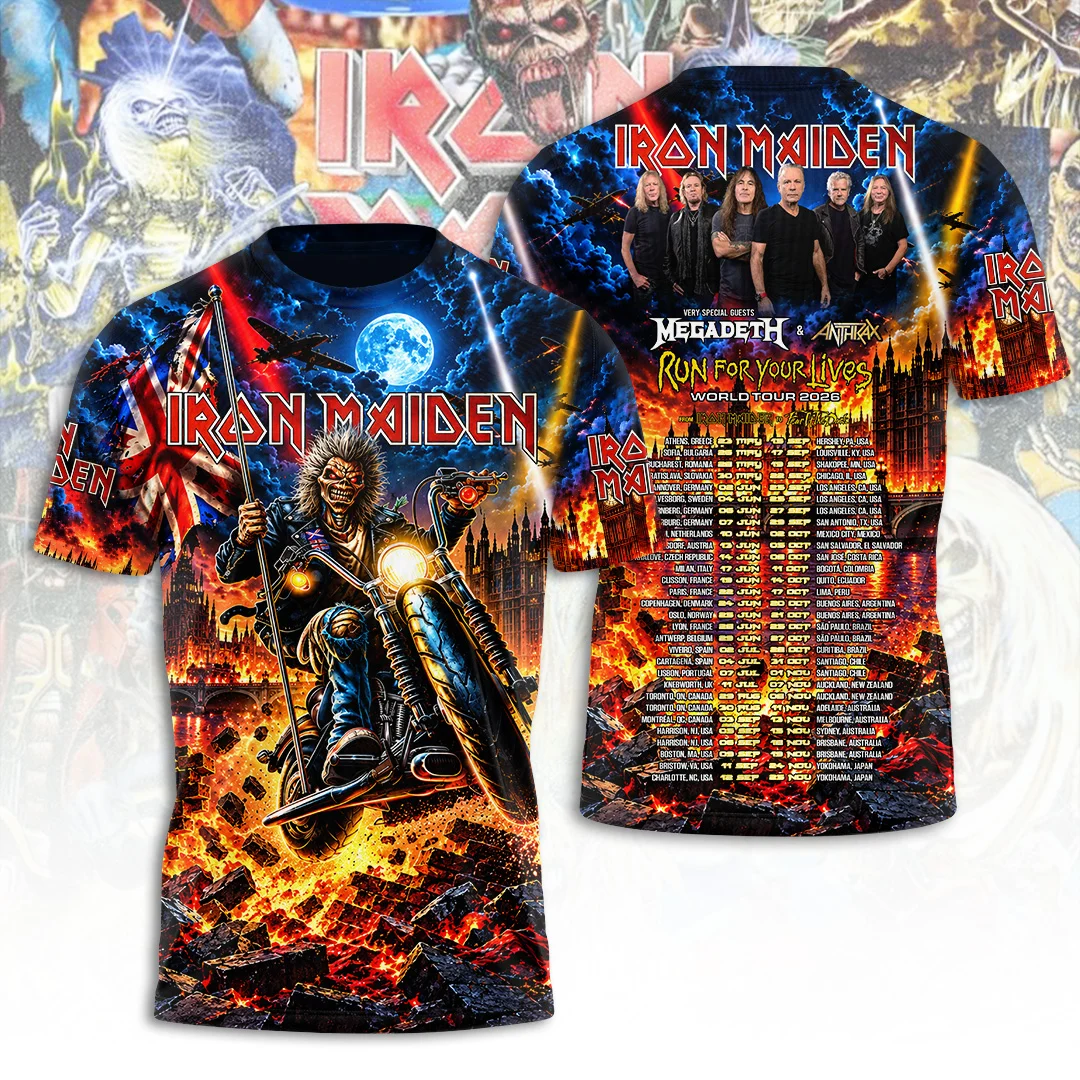 Iron Maiden Tour 2026 3D Apparel - TANTN26028