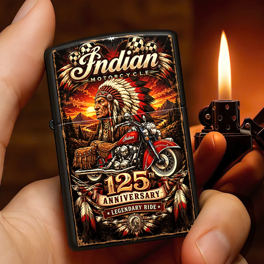 Indian Motorcycle 125th Anniversary 2026 Zippo Lighter Case (No Insert) - TANTN26106
