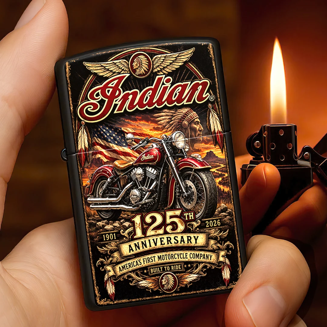 Indian Motorcycle 125th Anniversary 2026 Zippo Lighter Case (No Insert) - TANTN26107