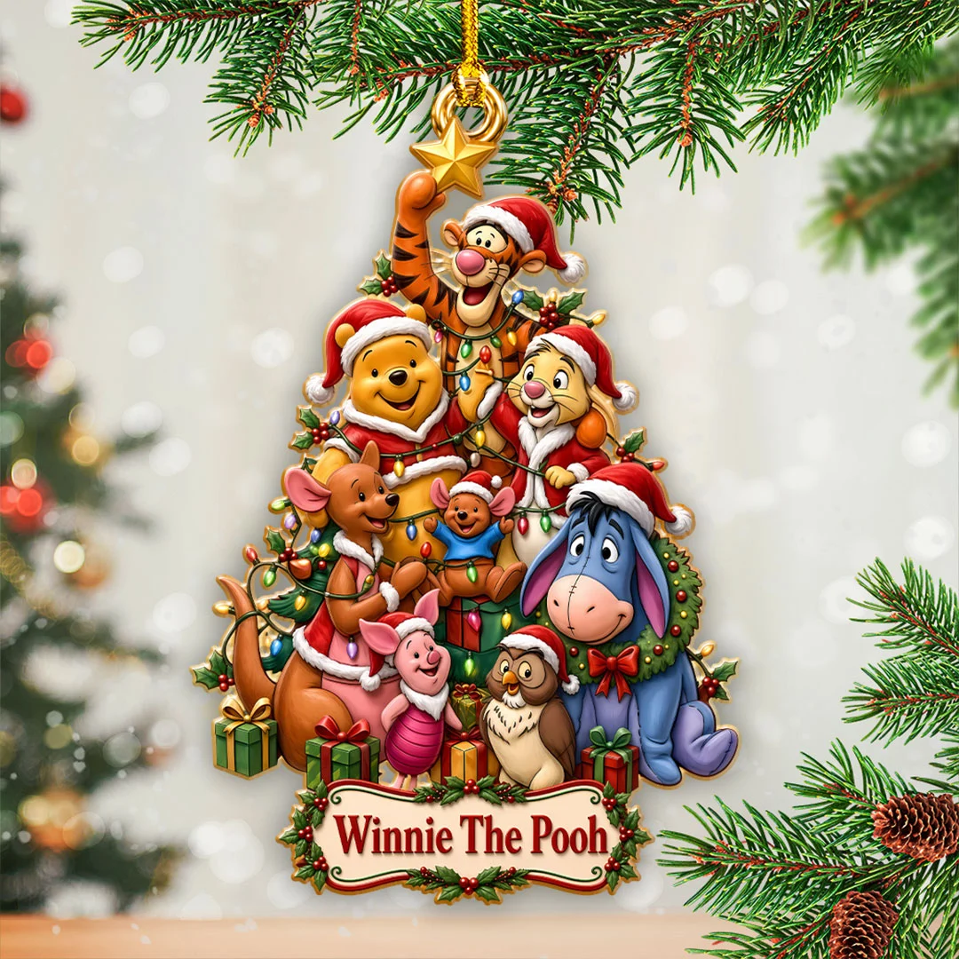 Winnie-the-Pooh Custom Shape 2-side Printed Acrylic Ornament - HOATT26808