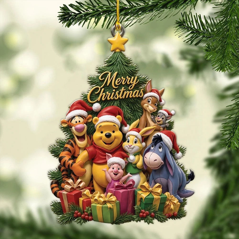 Winnie-the-Pooh Custom Shape 2-side Printed Acrylic Ornament - MAITM15468